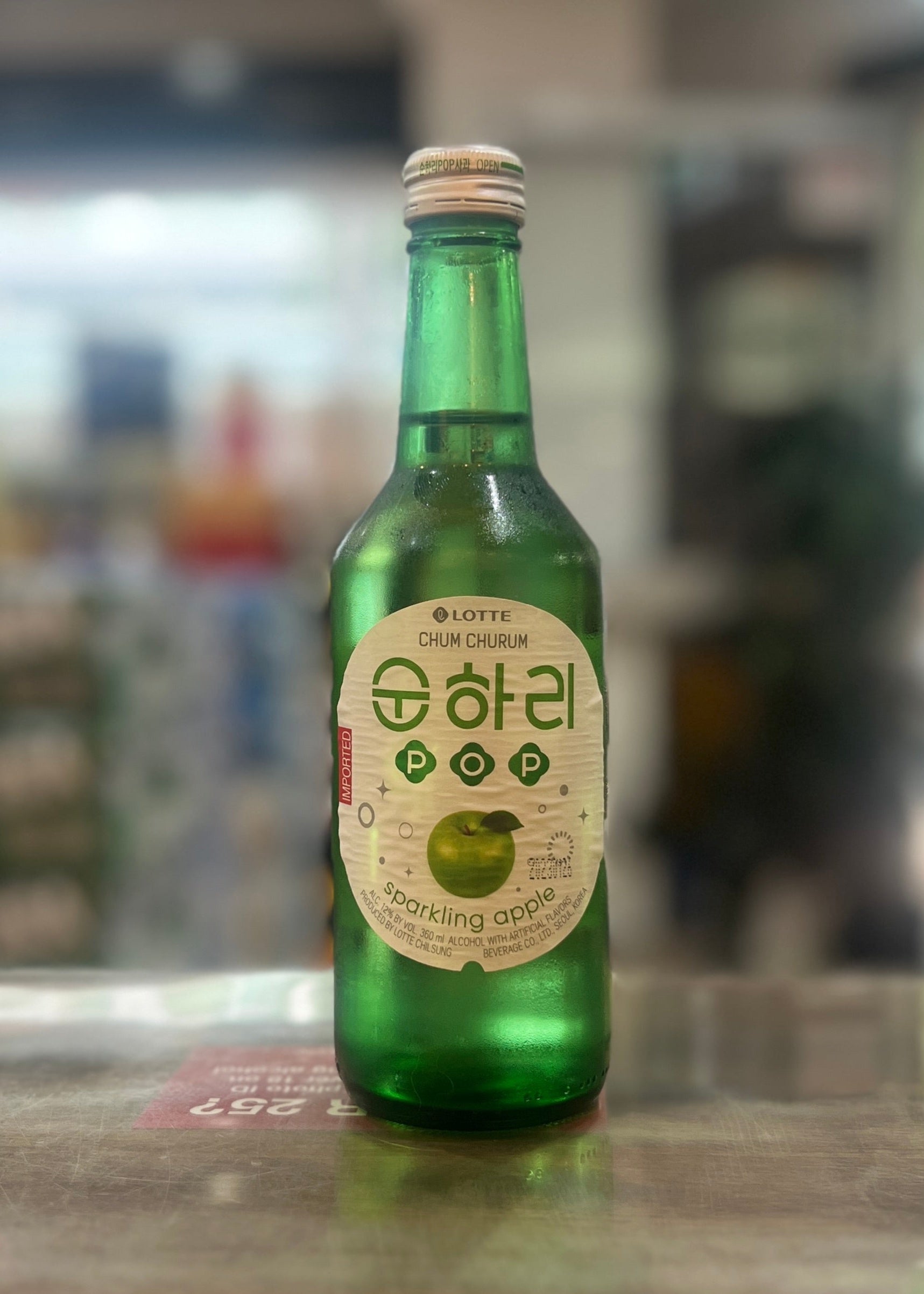 [Flavoured Soju] CHUM CHURUM - SOONHARI POP Sparkling Apple 360ml